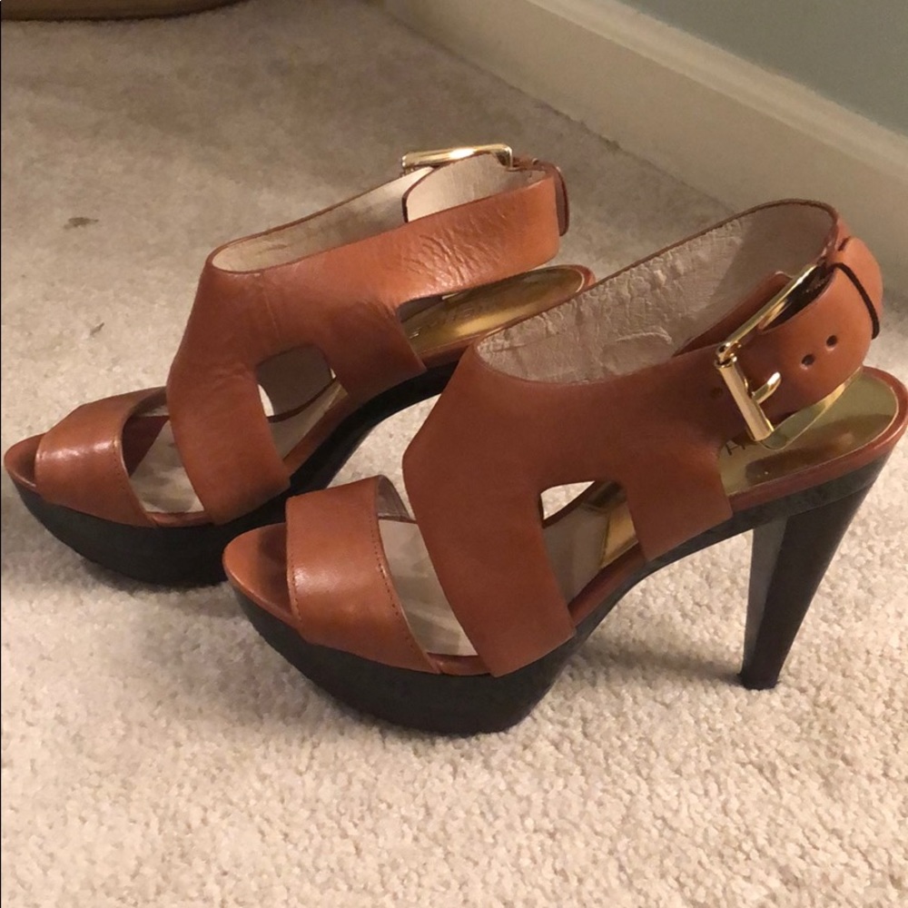 Michael Kors Brown Leather Heels
